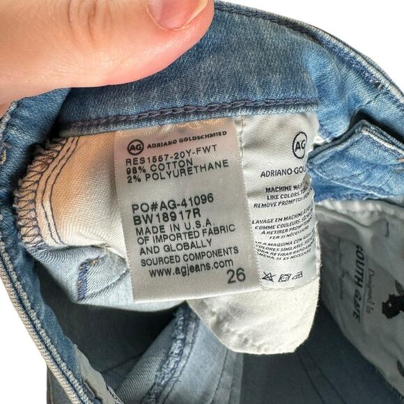 AG Adriano Goldschmied‎ The Prima Crop Light Wash Mid Rise Skinny Jeans 26 - Picture 5 of 9